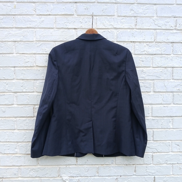 Talbots Wool Blend Blazer Navy Size 8p - Picture 6 of 6